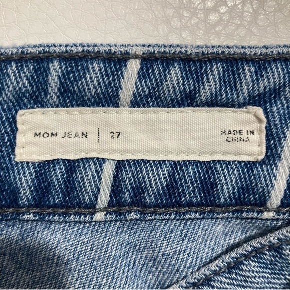 PACSUN Sz 27  Mid Wash Striped Mom Style Jeans - Picture 6 of 10